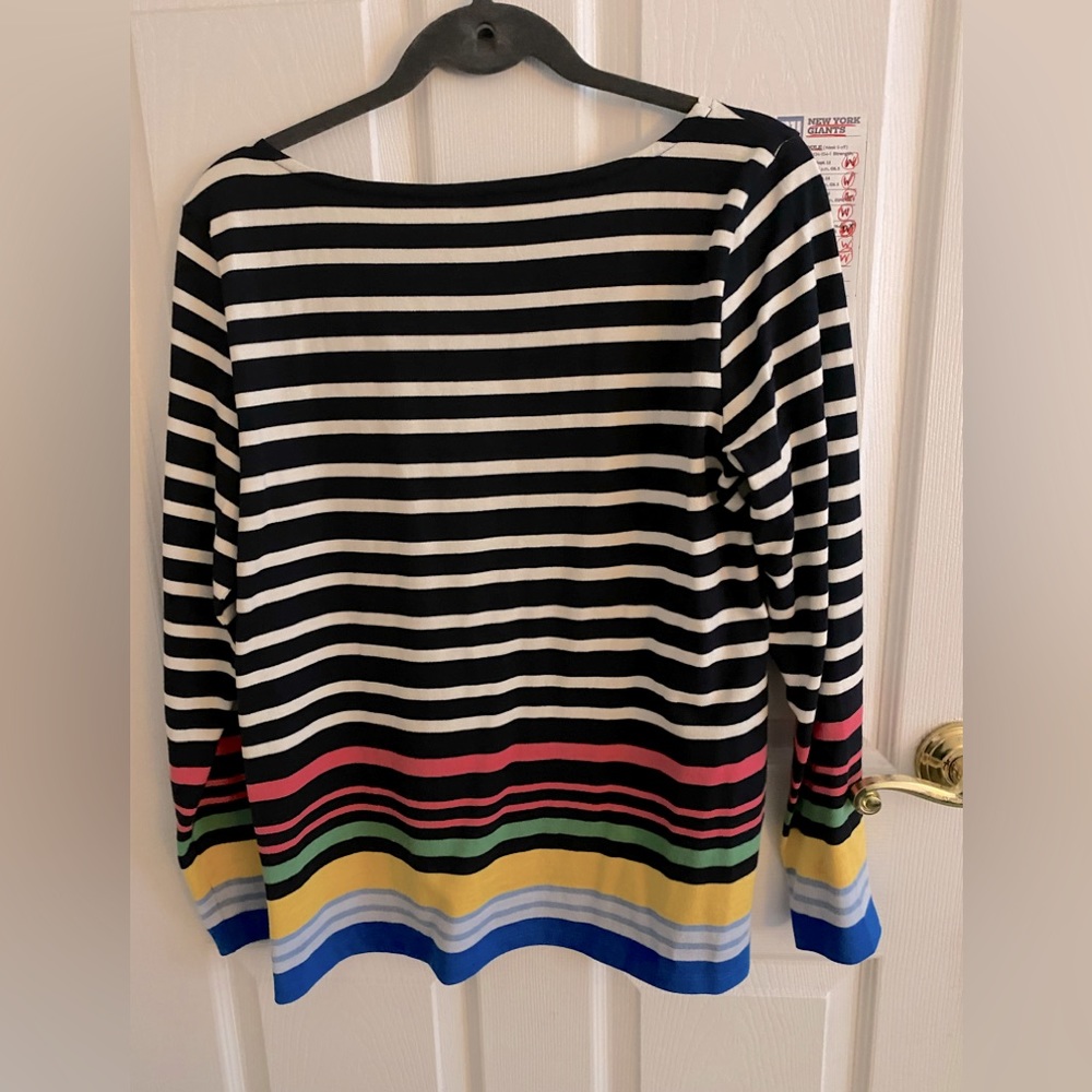 Talbots Brightly Striped Tunic!.  Worn ONCE! Great quality material!!